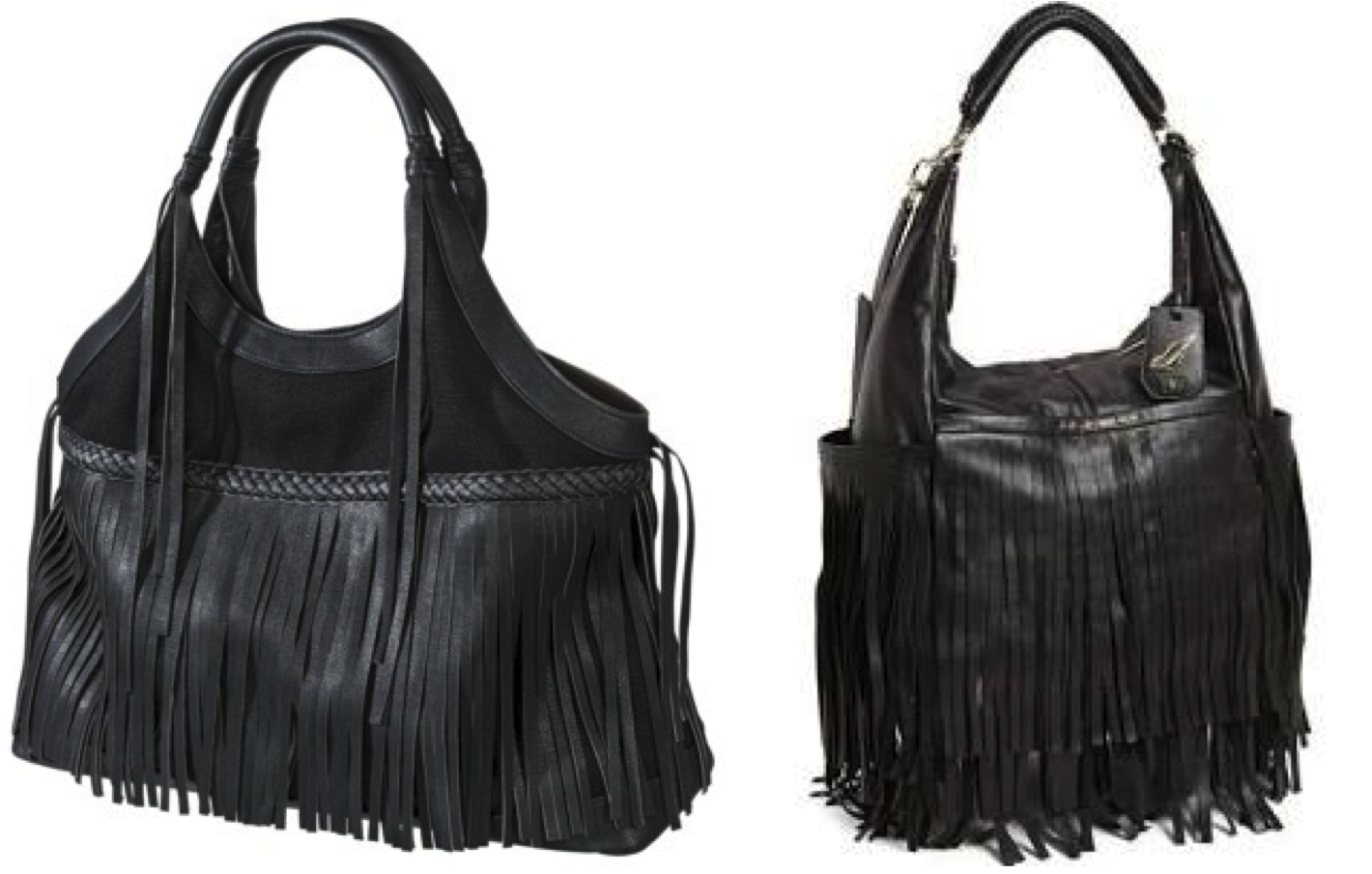 Steal Splurge - Black Fringe Bag